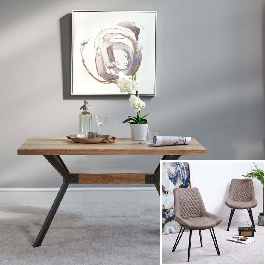 Vox Nature Oak Dining Table With Drawers Built In Trivet atelieryuwa