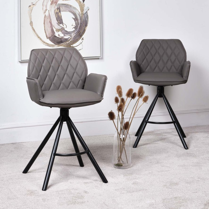 Clearance Twist Bar Stool - Truffle (Set of 2)