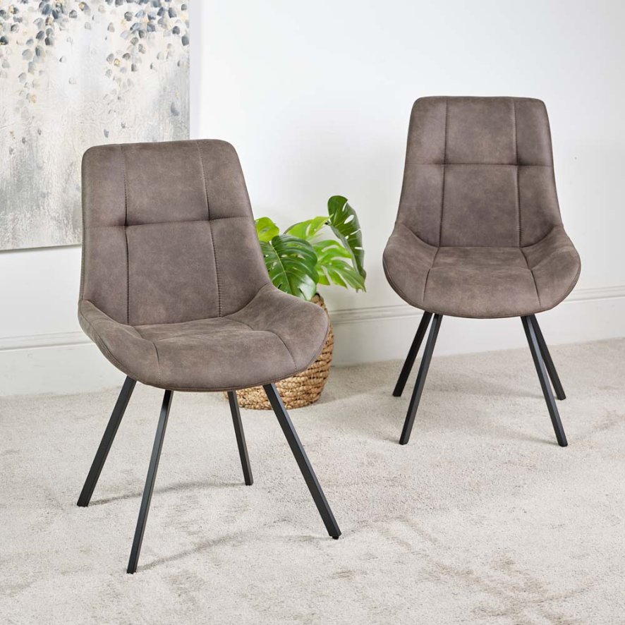 Clearance Waylor Grey Dining Chair (Set of 2)
