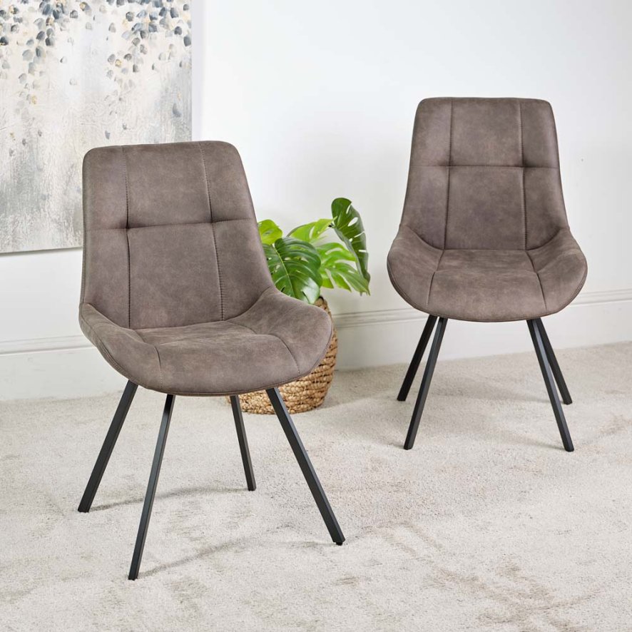 An image of Waylor Grey Dining Chair Set of 2