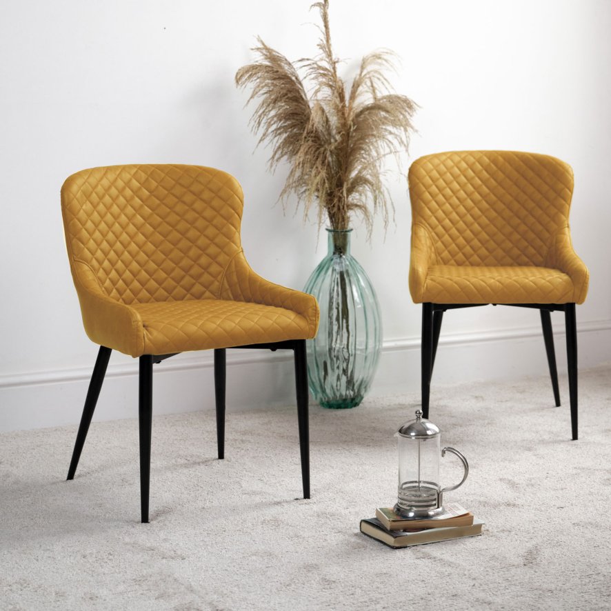 Woods Carlton Dining Chair - Mustard (Set of 2)