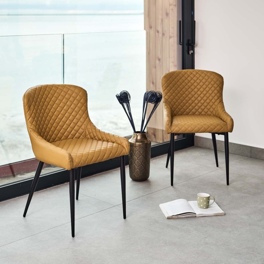 Woods Carlton Mustard Dining Chair (Set of 2)