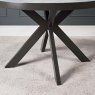Woods Industrial Round Dining Table 120cm - Faux Concrete