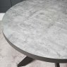 Woods Industrial Round Dining Table 120cm - Faux Concrete