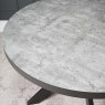 Clearance Industrial Round Dining Table 120cm - Faux Concrete