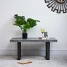 Woods Industrial Coffee Table - Faux Concrete