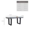 Woods Industrial Coffee Table - Faux Concrete