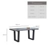 Clearance Industrial Coffee Table - Faux Concrete