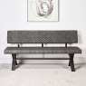 Woods Industrial Dining Bench With Back 180cm