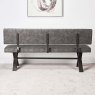 Woods Industrial Dining Bench With Back 180cm