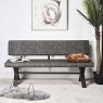 Industrial Dining Bench With Back 180cm