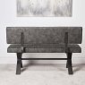 Woods Industrial Dining Bench With Back 140cm