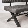 Woods Industrial Dining Bench With Back 140cm