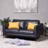 Woods Carnaby Leather Sofa 2 Seater -  Dark Blue/Grey