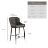 Woods Carlton Bar Stool - Grey (Set of 2)