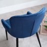 Woods Carlton Dark Blue Velvet Dining Chair (Set of 2)