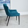 Woods Carlton Teal Velvet Dining Chair (Set of 2)