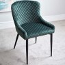 Woods Carlton Dark Green Velvet Dining Chair (Set of 2)