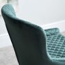 Woods Carlton Dark Green Velvet Dining Chair (Set of 2)