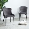 Woods Carlton Dark Grey Velvet Dining Chair (Set of 2)