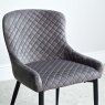 Woods Carlton Dining Chair - Dark Grey Velvet (Set of 2)