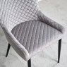 Woods Carlton Light Grey Velvet Dining Chair (Set of 2)