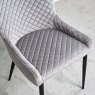 Woods Carlton Dining Chair - Light Grey Velvet (Set of 2)