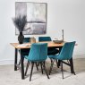 Woods Bromley 160cm Dining Table & 4 Chase Dining Chairs - Teal