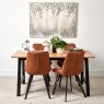 Woods Bromley 160cm Dining Table & 4 Finnick Dining Chairs - Tan