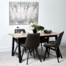 Woods Bromley 160cm Dining Table & 4 Finnick Dining Chairs - Dark Grey