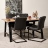 Woods Bromley 160cm Dining Table & 4 Vintage Dining Chairs - Grey