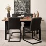 Woods Bromley 160cm Dining Table & 4 Vintage Dining Chairs - Grey