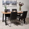 Woods Bromley 160cm Dining Table & 4 York Dining Chairs - Grey