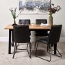 Woods Bromley 160cm Dining Table & 4 York Dining Chairs - Grey