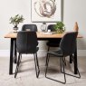 Woods Bromley 160cm Dining Table & 4 Callum Dining Chairs - Dark Grey
