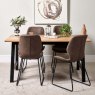 Woods Bromley 160cm Dining Table & 4 Callum Dining Chairs - Dark Brown