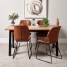 Woods Bromley 160cm Dining Table & 4 Callum Dining Chairs - Light Brown