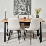 Woods Bromley 160cm Dining Table & 4 Ripley Dining Chairs - Chalk