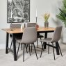 Woods Bromley 160cm Dining Table & 4 Ripley Dining Chairs - Truffle