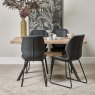 Woods Kamala 140cm Dining Table & 4 Callum Dining Chairs - Dark Grey