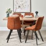 Woods Kamala 140cm Dining Table & 4 Finnick Dining Chairs - Tan