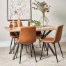 Woods Kamala 140cm Dining Table & 4 Ripley Dining Chairs - Tan
