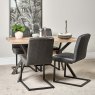 Woods Kamala 140cm Dining Table & 4 Vintage Dining Chairs - Grey