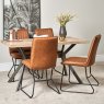 Woods Kamala 140cm Dining Table & 4 York Dining Chairs - Tan