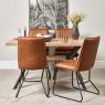 Woods Kamala 140cm Dining Table & 4 York Dining Chairs - Tan