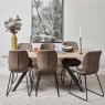 Woods Kamala 180cm Dining Table & 6 Callum Dining Chairs - Dark Brown