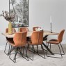 Woods Kamala 180cm Dining Table & 6 Callum Dining Chairs - Light Brown
