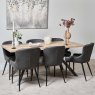 Woods Kamala 180cm Dining Table & 6 Carlton Dining Chairs - Grey