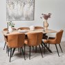Woods Kamala 180cm Dining Table & 6 Carlton Dining Chairs - Tan