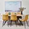 Woods Kamala 180cm Dining Table & 6 Ripley Dining Chairs - Mustard